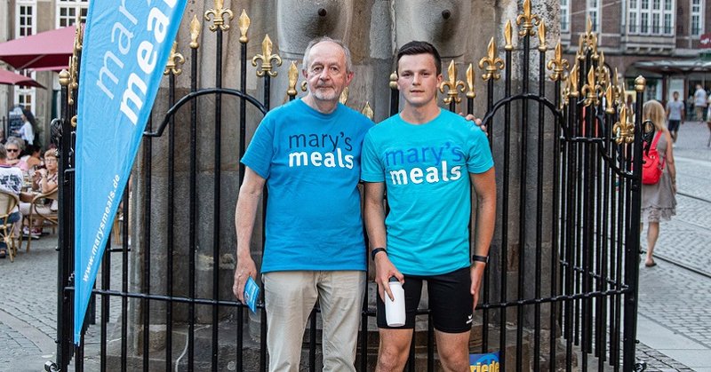 Winfried Natzke und Denis Holub beim Spendenlauf