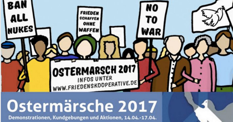 Gemeinsam für den Frieden einstehen – das Plakat der Friedenskooperative