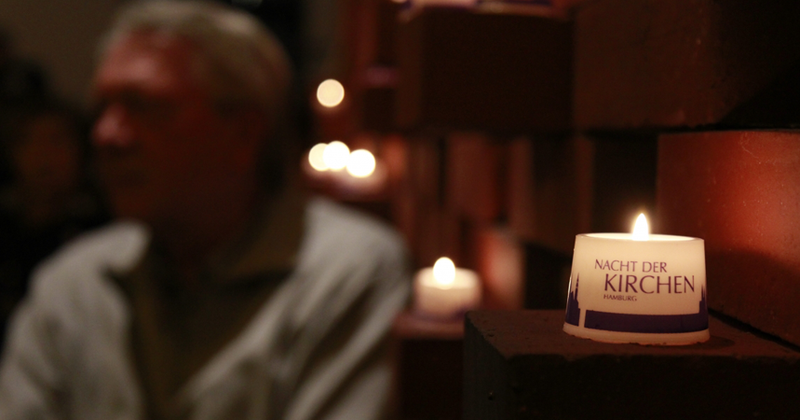 Besinnlicher Moment bei der Nacht der Kirchen