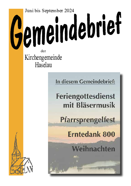 Gemeindebrief Haselau Juli-September 2024