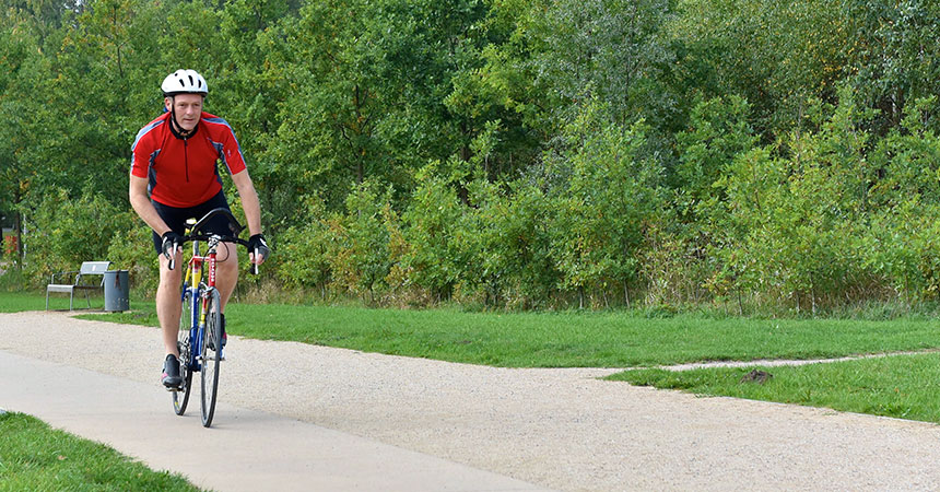 Fahrradfahren im Stadtpark Norderstedt